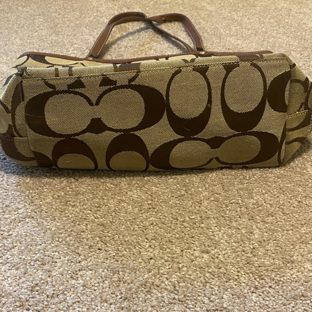 Coach Brown and Multicolor Patchwork Tote - image 7